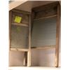 Image 1 : 2 antique wood & glass washboards