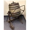 Image 1 : Antique barrel foot-powered treadle butter churn