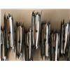 Image 2 : Vintage mid-century modern abstract metal sculpture wall hanging - approx. 37in across x 18in wide x