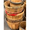 Image 2 : Group of 13 assorted vintage wooden baskets & assorted bins