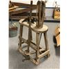 Image 1 : Vintage wooden clamp bench/ vintage bar clamp & vintage bench mount clamp