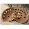 Image 2 : Vintage metal tractor seat & large hand crank sprocket
