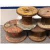 Image 2 : Group of 5 antique wooden wire spools
