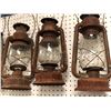 Image 2 : Group of 5 vintage barn lanterns