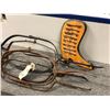 Image 2 : Group of 5 vintage cow fence pokes & barb wire through history display