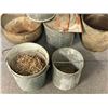 Image 2 : Group of 11 vintage galvanized metal buckets