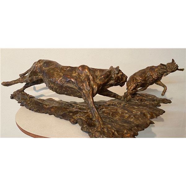 KELSEY & ORIET FINE ART: "Hunger Trumps Caution" - Bronze Casting by T.D. Kelsey