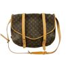 Image 1 : Louis Vuitton Brown Monogram Canvas Leather Saumur 43 cm Messenger Bag