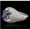 Image 1 : 18KT White Gold 2.51 ctw Tanzanite and Diamond Ring