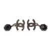 Image 1 : Chanel CC Black Crystal Drop Silver-tone Earrings