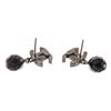 Image 2 : Chanel CC Black Crystal Drop Silver-tone Earrings