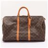 Image 2 : Louis Vuitton Brown Monogram Canvas Leather Keepall 50 cm Duffle Bag Luggage