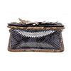 Image 4 : Fendi Black Snakeskin Floral Kan I Accented Micro Bag