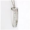 Image 3 : 14k White Gold .20 ctw Single Cut Diamond 16.15mm Circle of Life Pendant Necklac