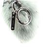 Image 4 : Fendi Fruit Bag Charm Fur and Leather Gray, Green
