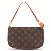 Image 1 : Louis Vuitton Brown Monogram Canvas Leather Pochette Accessories Shoulder Bag