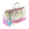 Image 2 : Louis Vuitton Clear Monogram PVC Prism Keepall Bandouliere 50 cm Duffel Bag