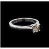 Image 1 : 14KT White Gold 0.70 ctw Round Cut Fancy Brown Diamond Solitaire Ring