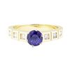 Image 2 : 1.34 ctw Sapphire and Diamond Ring - 14KT Yellow Gold