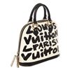 Image 3 : Louis Vuitton White Black Glazed Leather Graffiti Limited Edition Alma PM Bag
