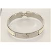 Image 3 : Hermes Ivory Metal Clic Clac Bangle Bracelet PHW