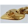 Image 6 : Chanel Vintage Gold-tone Metal CC Heart Pendant Necklace