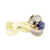 Image 4 : 1.37 ctw Sapphire And Diamond Ring And Band - 14KT Yellow Gold
