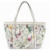 Image 1 : Gucci White Multicolor Flora Print Nice Leather Tote Bag