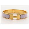 Image 1 : Hermes Purple Metal Clic Clac Bangle Bracelet GHW