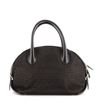 Image 2 : Salvatore Ferragamo Fiamma Satchel Laser Cut Suede with Glitter Medium Black