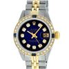 Image 1 : Rolex Ladies 2 Tone Blue Vignette Diamond & Sapphire Datejust Wristwatch