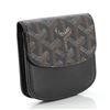 Image 1 : Goyard Black Goyardine Coated Canvas and Leather Flap Coin Purse