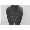 Image 1 : Chanel Vintage Gold-tone Metal CC Cut Out Medallion Necklace