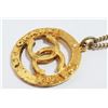 Image 6 : Chanel Vintage Gold-tone Metal CC Cut Out Medallion Necklace