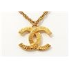 Image 3 : Chanel Gold-tone Metal CC Logo Pendant Chain Necklace