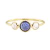 Image 2 : 1.20 ctw Sapphire and Moonstone Ring - 18KT Yellow Gold