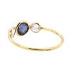 Image 3 : 1.20 ctw Sapphire and Moonstone Ring - 18KT Yellow Gold