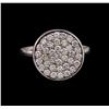 Image 2 : 14KT White Gold 0.51 ctw Diamond Ring