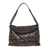 Image 1 : Chanel Black Calfskin Leather Chain Around Metallic Medium Hobo Bag