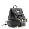 Image 1 : Salvatore Ferragamo Gancini Flap Drawstring Backpack Leather Mini Black