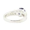 Image 3 : 2.38 ctw Round Brilliant Blue Sapphire And Diamond Ring - 18KT White Gold