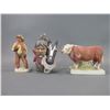 2 Ceramic Statues- Hereford Bull McCormick Whiskey Bottle