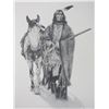 Image 1 : Signed Chuck Ren 87 Indian Print- 27" X 19.5"