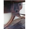 Image 2 : Mahogany Drop Leaf Table- 2 Leaves- Unique Base- 30"H X 42"W- Fair Condition