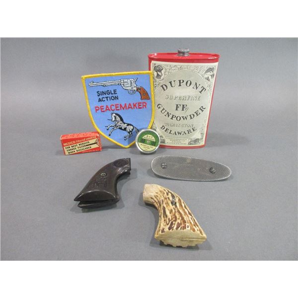 Can Of Dupont FF Gun Powder And Miscellaneous Gun Items