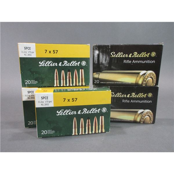 100 Rounds 7X57 Ammo- 173 GR