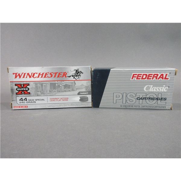 100 Rounds Of .44 S+W Special Ammo- 200 GR- Semi-Wadcutter Hollow Point