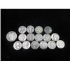 Image 1 : 13 Pre '65 Washington Quarters- 2 Standing Liberty Quarters- 1915 Barber Half Dollar
