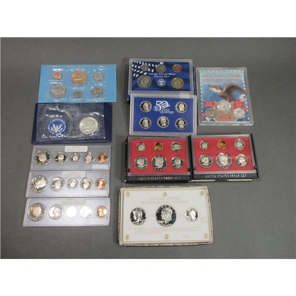 Two 1980 Proof Sets- 2000 Mint Proof Set- 1988-S, 1989-S, And 1990-S Proof Sets- US Bi-Centennial Co