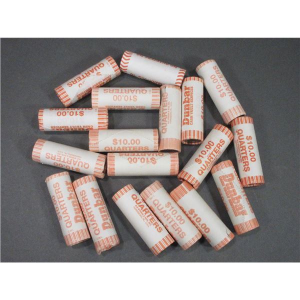 18 Rolls Of State Quarters- 40 To A Roll- 720 Total